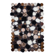 Cowhide and Fur Rug