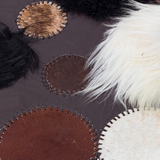 Cowhide and Fur Rug