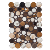 Cowhide Geometric Leather Rug