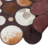 Cowhide Geometric Leather Rug