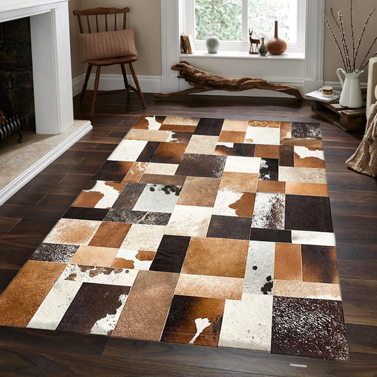 Cowhide Patchwork Rug