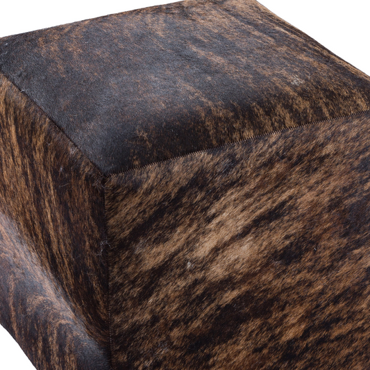 Genuine Cowhide Pouff Ottoman