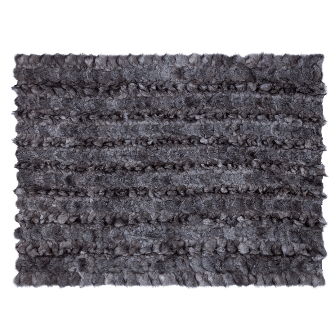 Black Fox Fur Rug