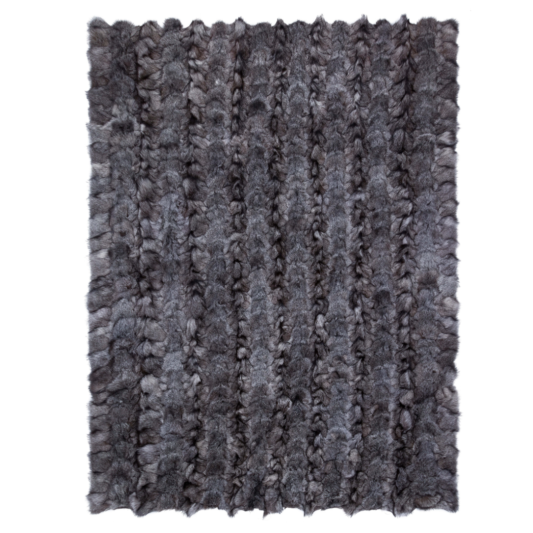 Black Fox Fur Rug