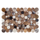 Geometric Genuine Cowhide Rug