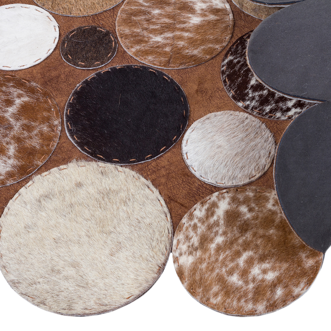 Geometric Genuine Cowhide Rug