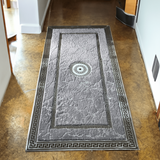 Hallway Gray Silver Runner Rug