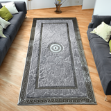 Hallway Gray Silver Runner Rug