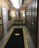 Black Gold Cowhide Hallway Rug