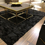 Black Fluffy Sheepskin Rug