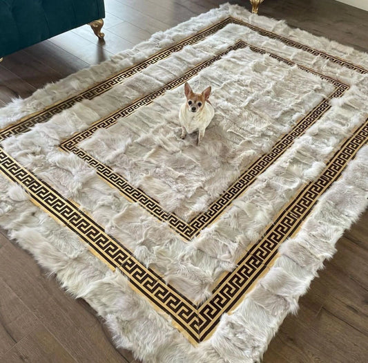 White Gold Sheepskin Rug