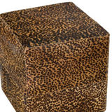 Leopar Design Cowhide Pouff