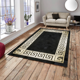 Luxury Cowhide Black Gold Rug