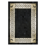 Luxury Cowhide Black Gold Rug