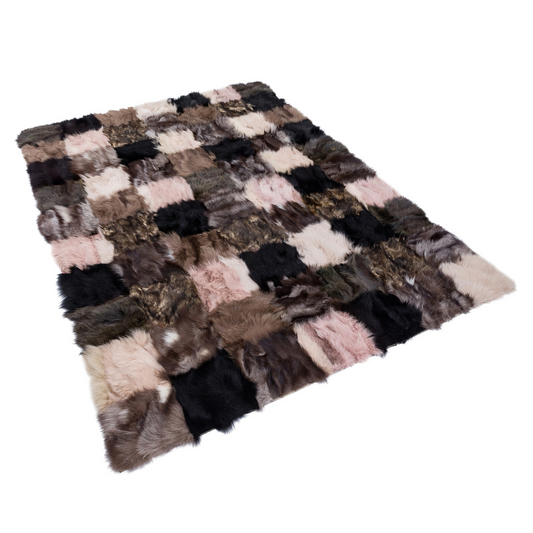 Natural Square Sheepskin Rug