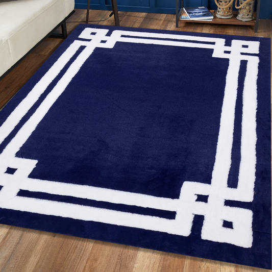 Navy Blue Soft Plush Rug