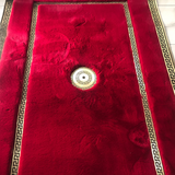 Plush Red Gold Luxury Rug