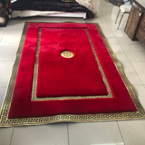 Plush Red Gold Luxury Rug