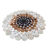 Cowhide Round Geometric Rug