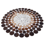 Brown Cowhide Round Rug