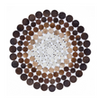 Brown Cowhide Round Rug