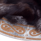 Luxury Round Fox Fur Rug