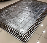 Silver Genuine Cowhide Area Rug