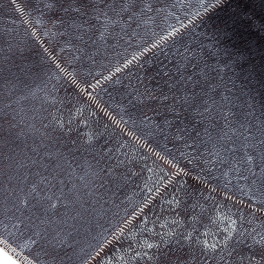 Silver Round Cowhide Rug