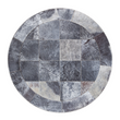 Silver Round Cowhide Rug