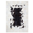 White Black Real Cowhide Rug