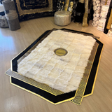 Shaggy Sheepskin White Gold Rug