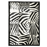 Zebra Print Genuine Cowhide Rug