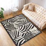 Zebra Print Genuine Cowhide Rug